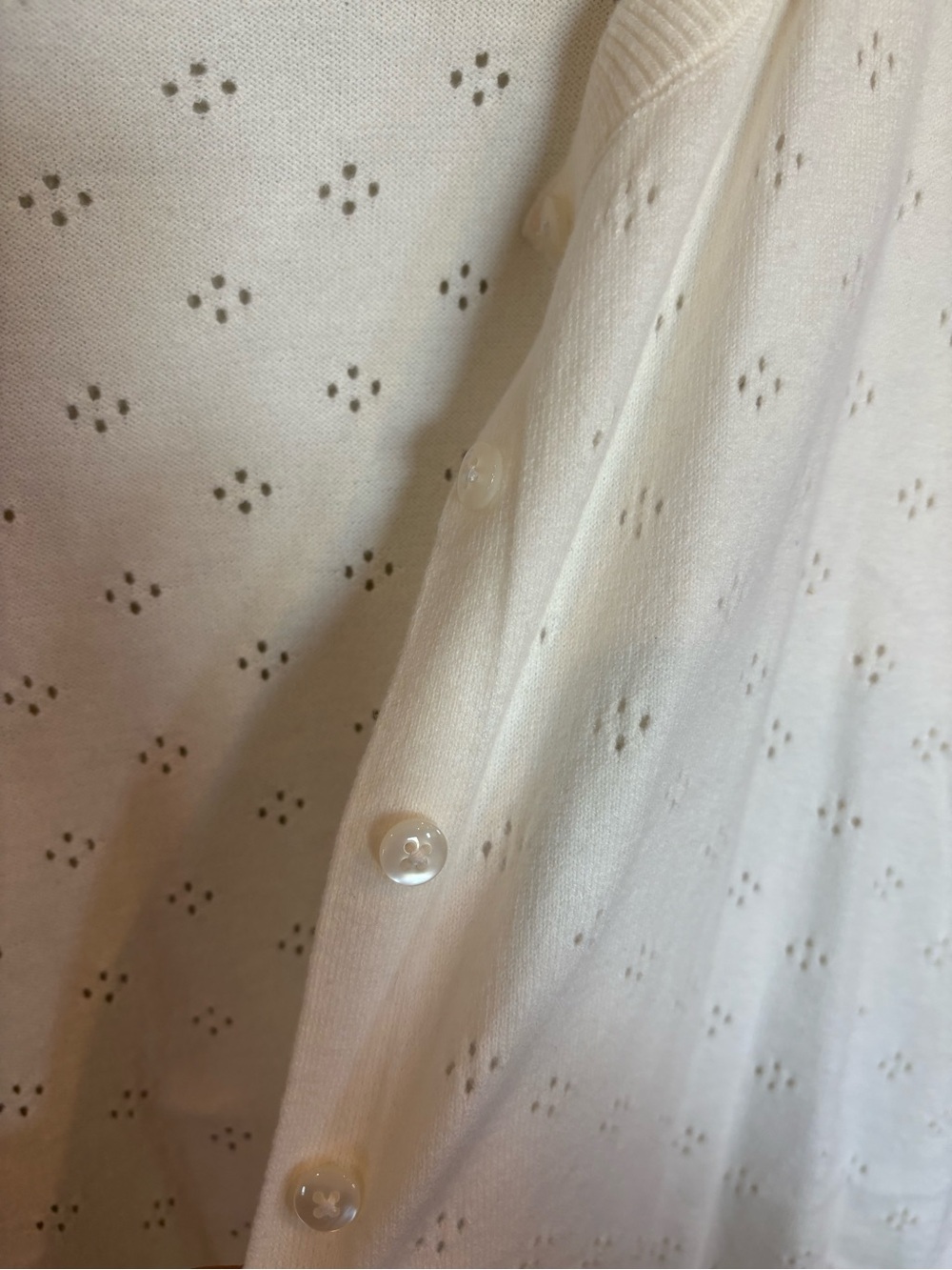 Old Navy Cream Openwork Knit Cardigan - Picture 4 of 5